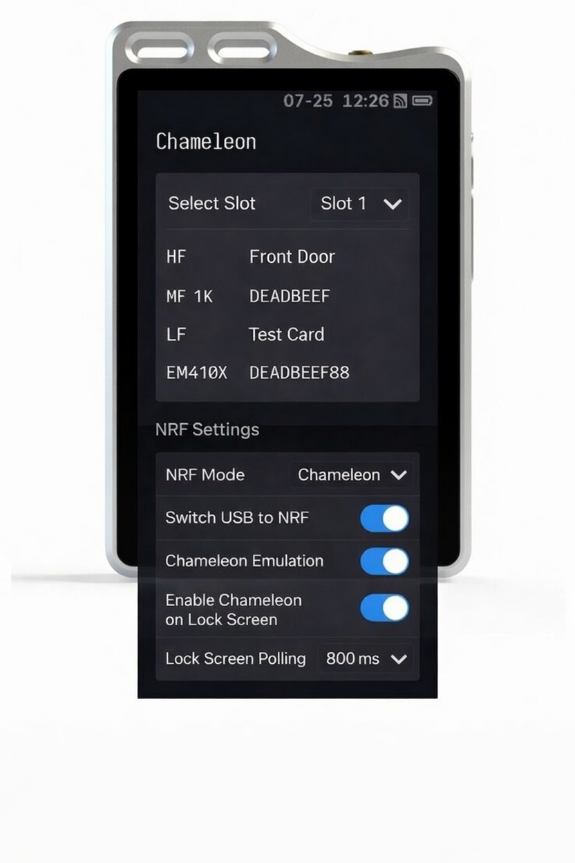 MiixKey Chameleon and NRF settings menu