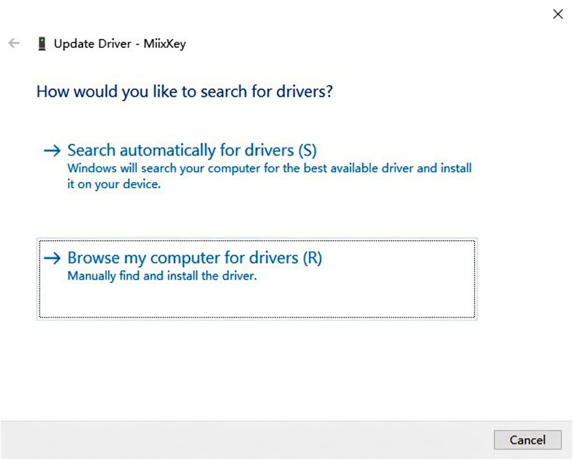 Search for driver