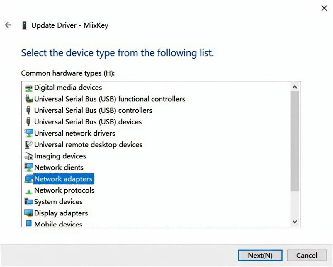 Select network adapters