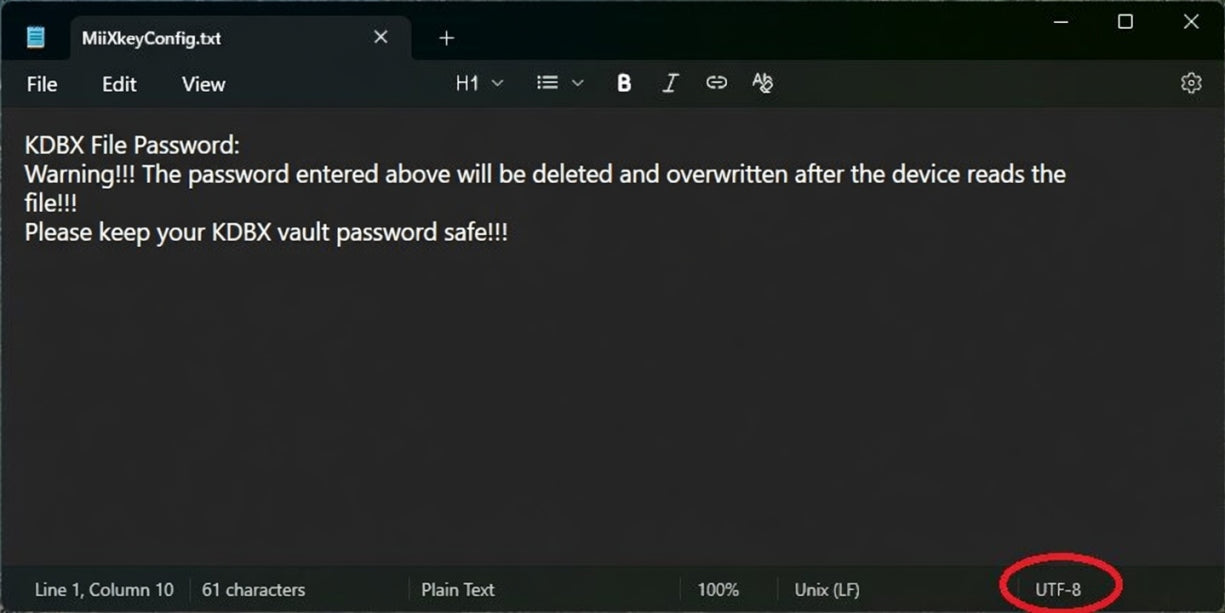 Check encoding