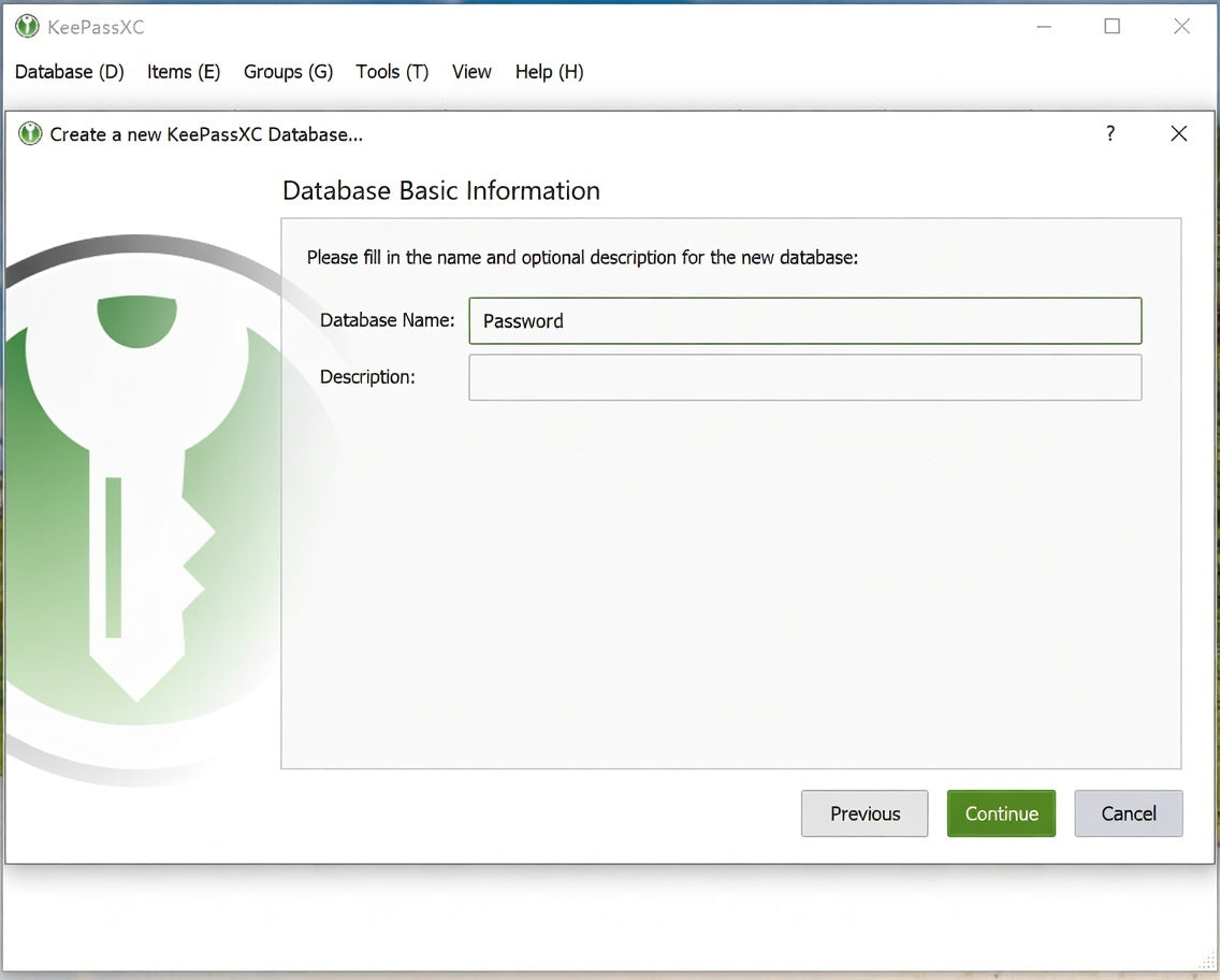 Add database info