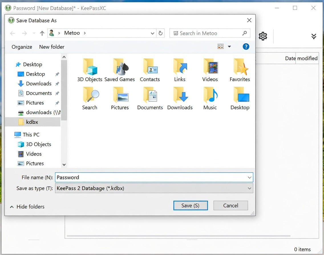 Save database