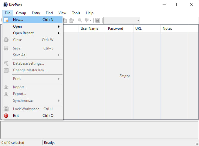 Choose storage location
