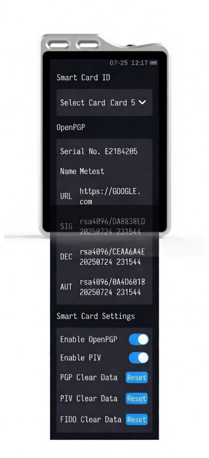 Smart Card Menu
