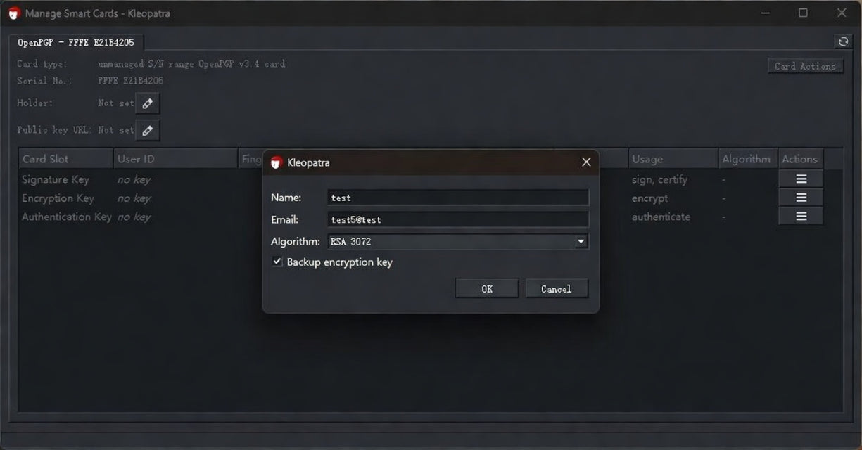 Generate New Key
